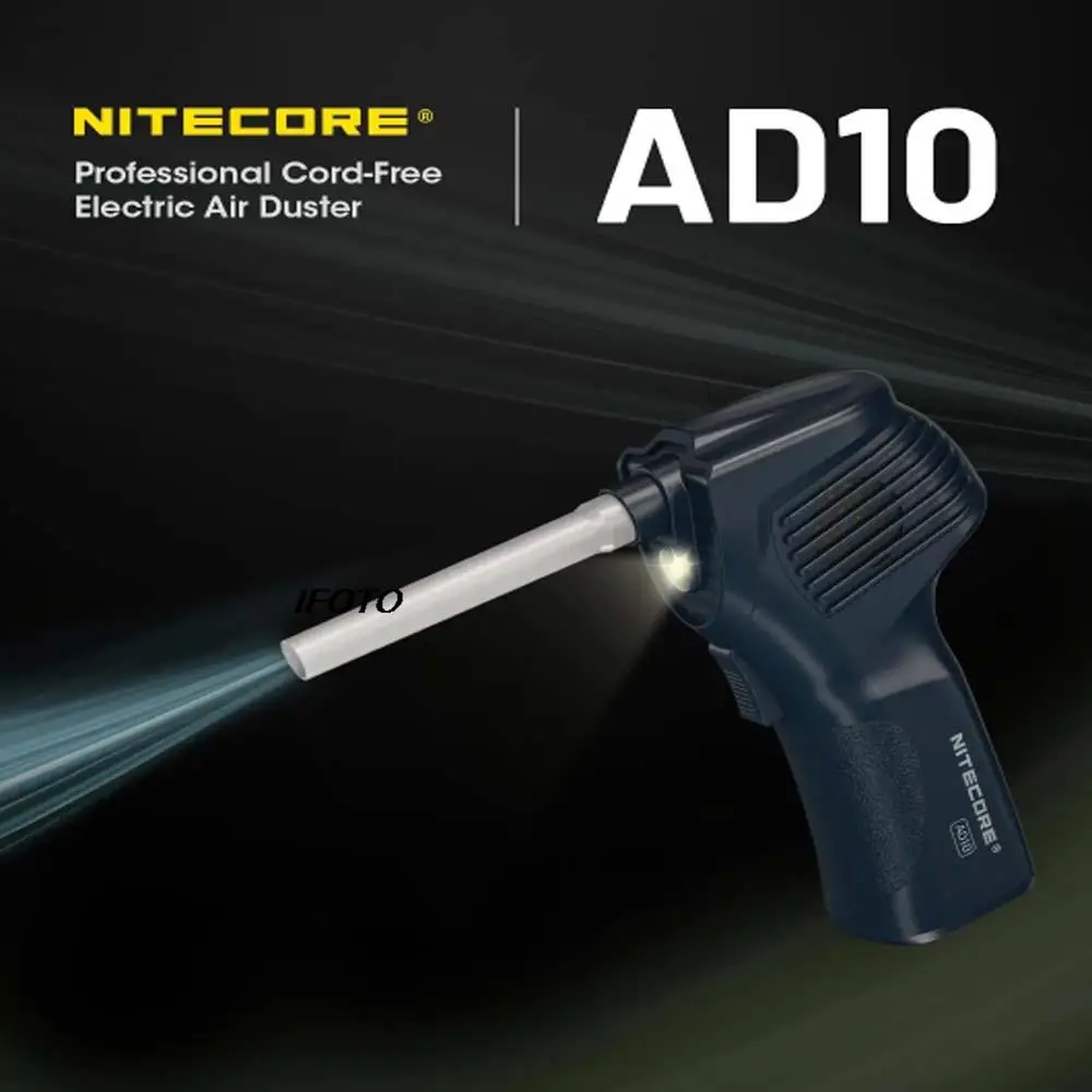 

NITECORE AD10 Professional Cord-Free Electric Air Duster 18W QC USB-C Mini Electric Air BlowerLens Cleaning Air Blower