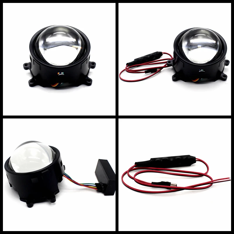 Tak Wai Lee 3Inch LED Dynamic Devil Demo Eye Len Atmosphere Light 8 Type APP Wifi Control Car Motorcyle Decorative Fog Headlight