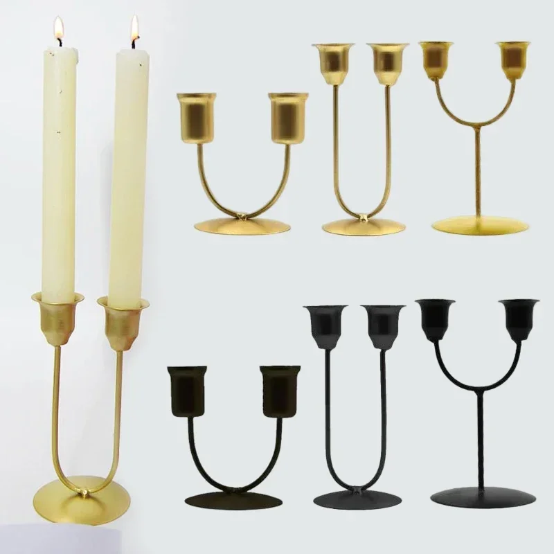 Nordic Simple Candle Holder U-shaped Candlestick Bars Accessories Room Decor Decorative Table Candle Base подсвечник portavelas