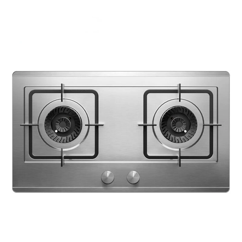 Stainless Steel Gas Stove with Dual Burners JZY-Z50S 5.0KW Liquid Propane/Natural Gas, Ideal for Home Kitchen