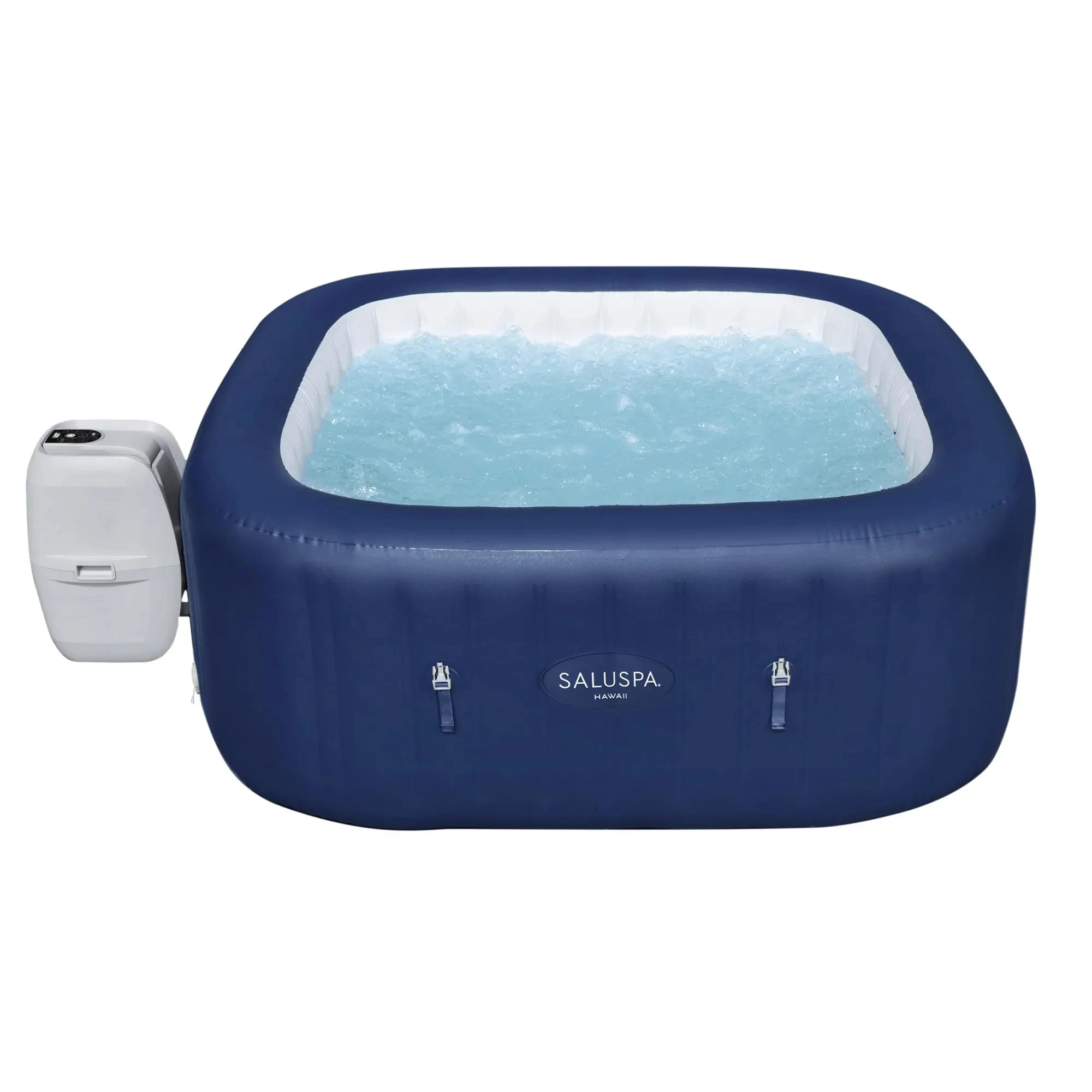 

STLF 60048E Inflatable Rectangular Hot Tub 4-6 Person Massage Spa Tubs 1.80 m X 1.80 m X 71 cm