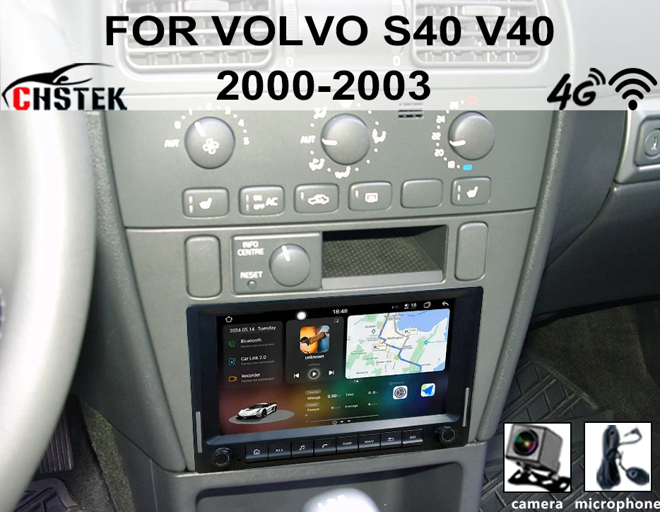 Unidad principal de coche para Volvo S40 V40 2000-2003 DSP GPS WIFI Auto 4G navegación Multimedia Bluetooth Android sistema inteligente estéreo