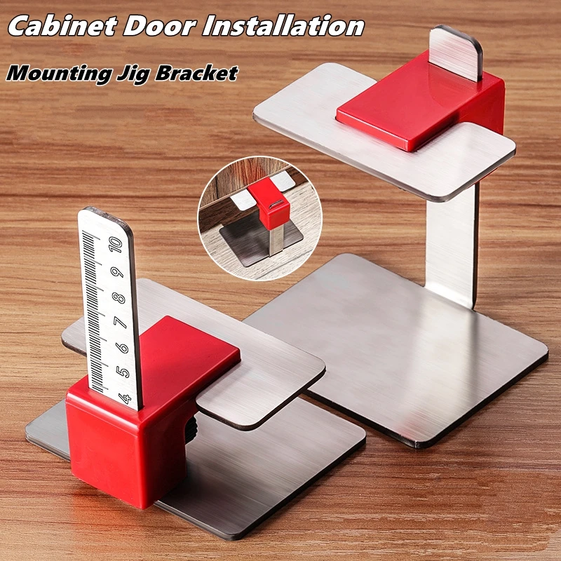 

Cabinet Door Installation Positioner Tool Stainless Steel Cabinet Frame Fixture Household Cabinet Door Mounting Jig Bracket