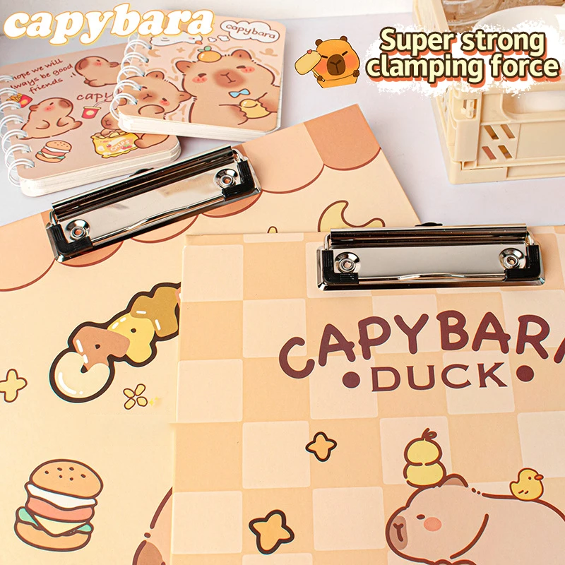 การ์ตูน capybara แฟ้มซองกันน้ำเครื่องผูก A4ทดสอบกระดาษอุปกรณ์การเรียนและเครื่องใช้สำนักงาน