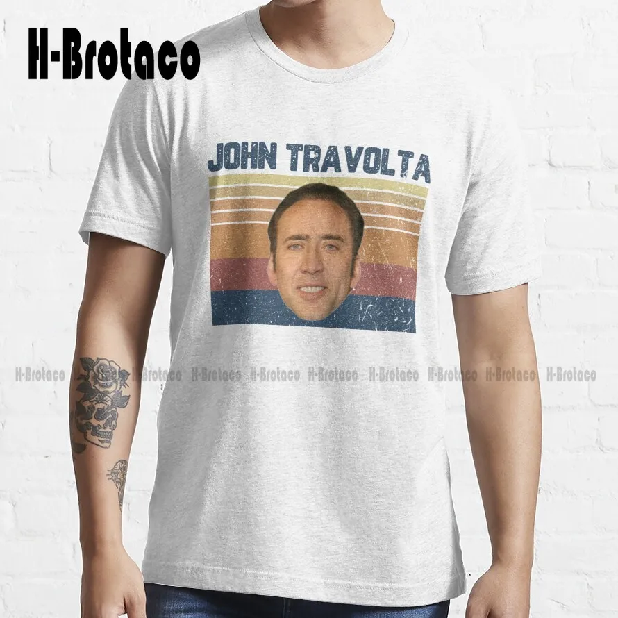 Nicolas Cage Is John Travolta Face Off Trending T-Shirt Big Sister Shirt Custom Aldult Teen Unisex Digital Printing Tee Shirts