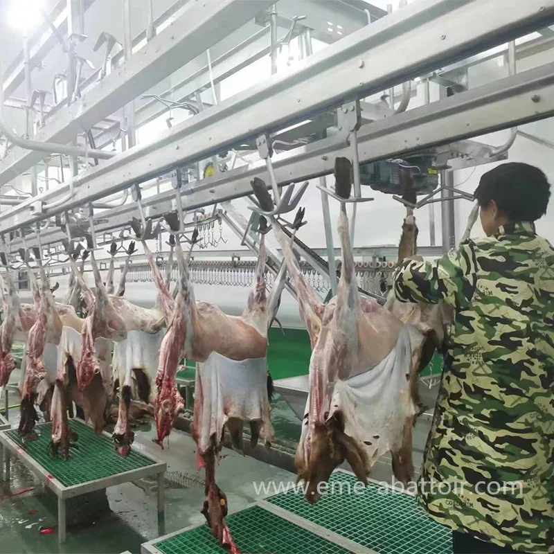 100 Head Sheep  Per Day Durable Sheep Equipment/Abattoir Machine Tube Rail Pulley Hanger For Meat Processing Line