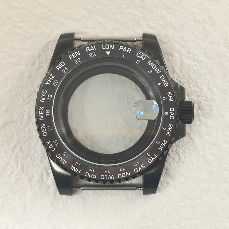 

40mm SUB Metal Case Sapphire Glass Transparent Back Cover Fits NH35 NH36 7S26 4R Movement Men's Watches Replacement Case Parts