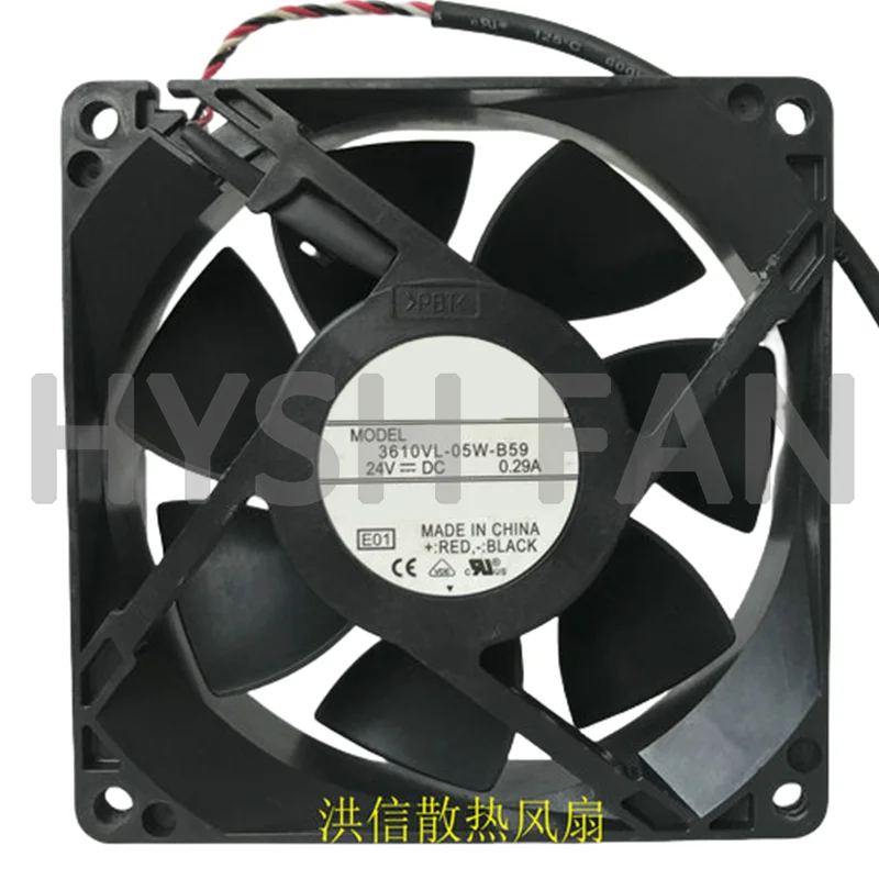 9025 3610vl-05W-B59 Dc 24V 0.29a 3-draads Omvormer Ventilator