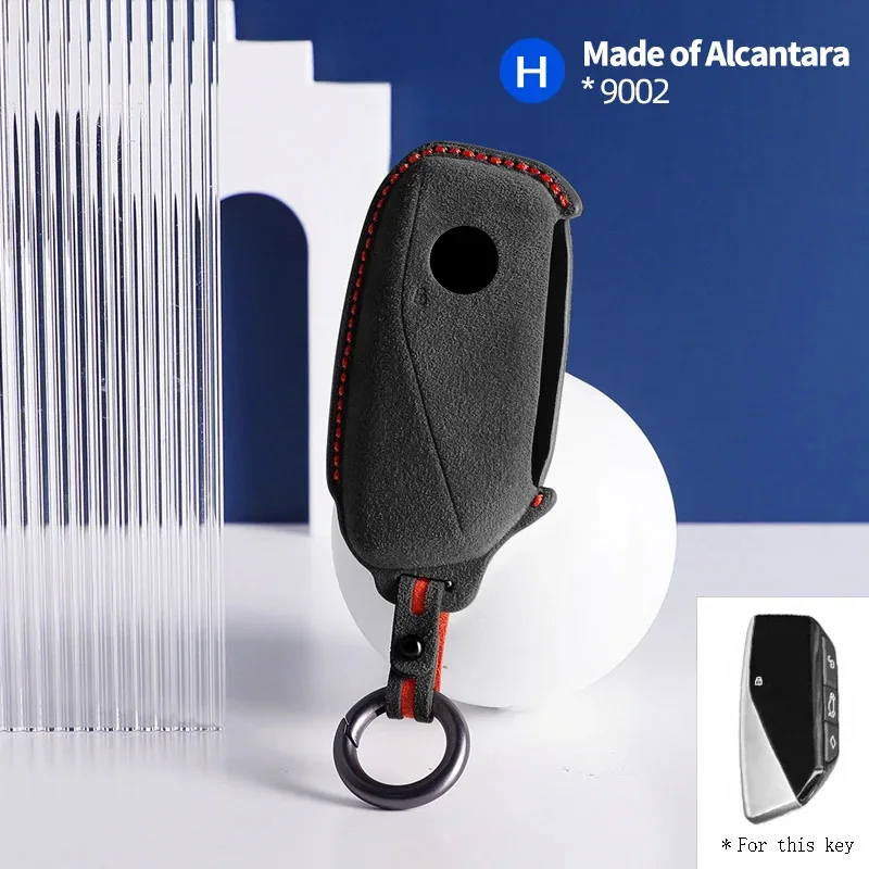 

Alcantara Car Key Case Shell Cover For BMW Series 7 735 i 740 Li X7 X1 U11 2023 I7 G07 LCI XM Keychain Protector Accessories