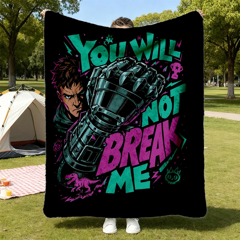Dungeon Crawler Dad Flannel Blanket, You Will Not Break Me Flannel Throw