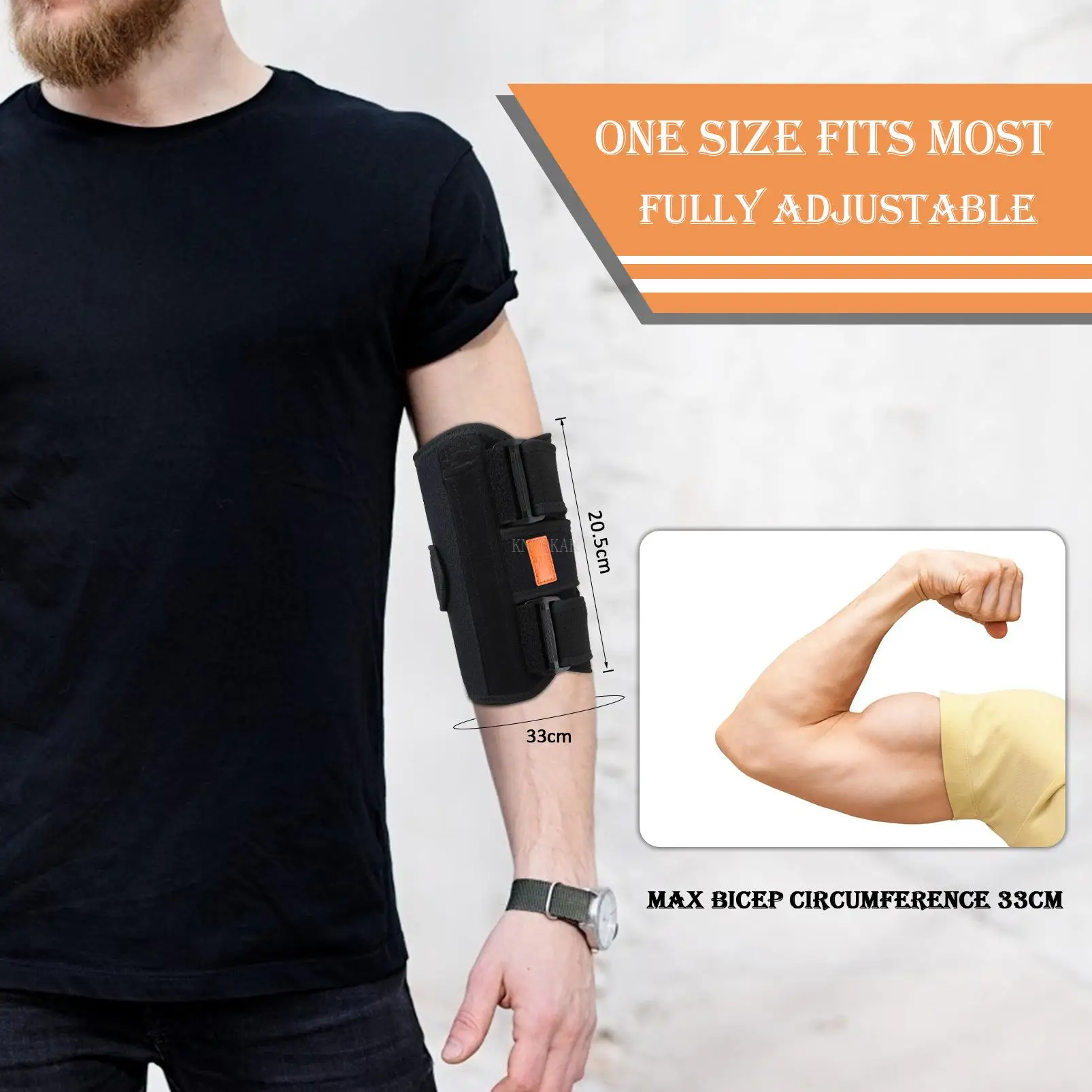 Hand  Support Strap Fixed Joint Arthritis Fracture Stabilizer Braces Strap Upper Arm Splint Protect Adjustable Elbow Guard