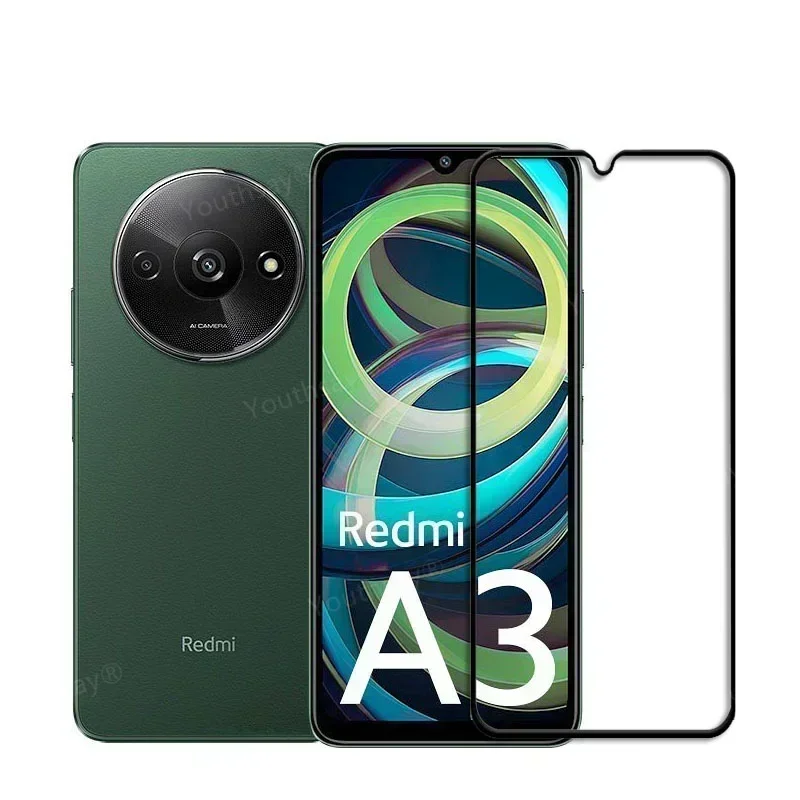 Volledige Dekking Glas Voor Redmi A3 Gehard Glas Voor Xiaomi Redmi A3 A2 A1 Plus Screenprotector Beschermende Telefoonfilm Redmi A3