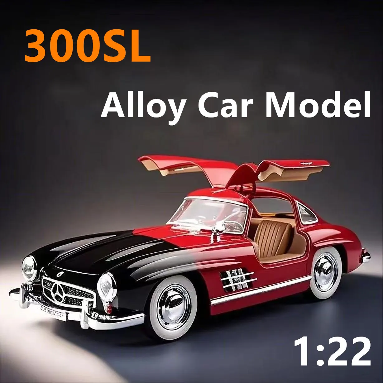 

New 1:22 Benzs 300SL Alloy Miniature Car Model Diecast Metal Scale Model Car Sound＆Light Children Toy Car Vehicles Birthday Gift