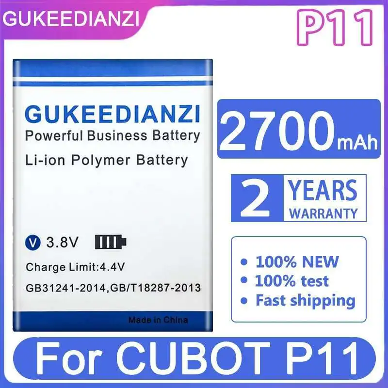 

Long Lasting Environmentally Friendly Mobile Phone Battery For Cubot P11 2700Mah