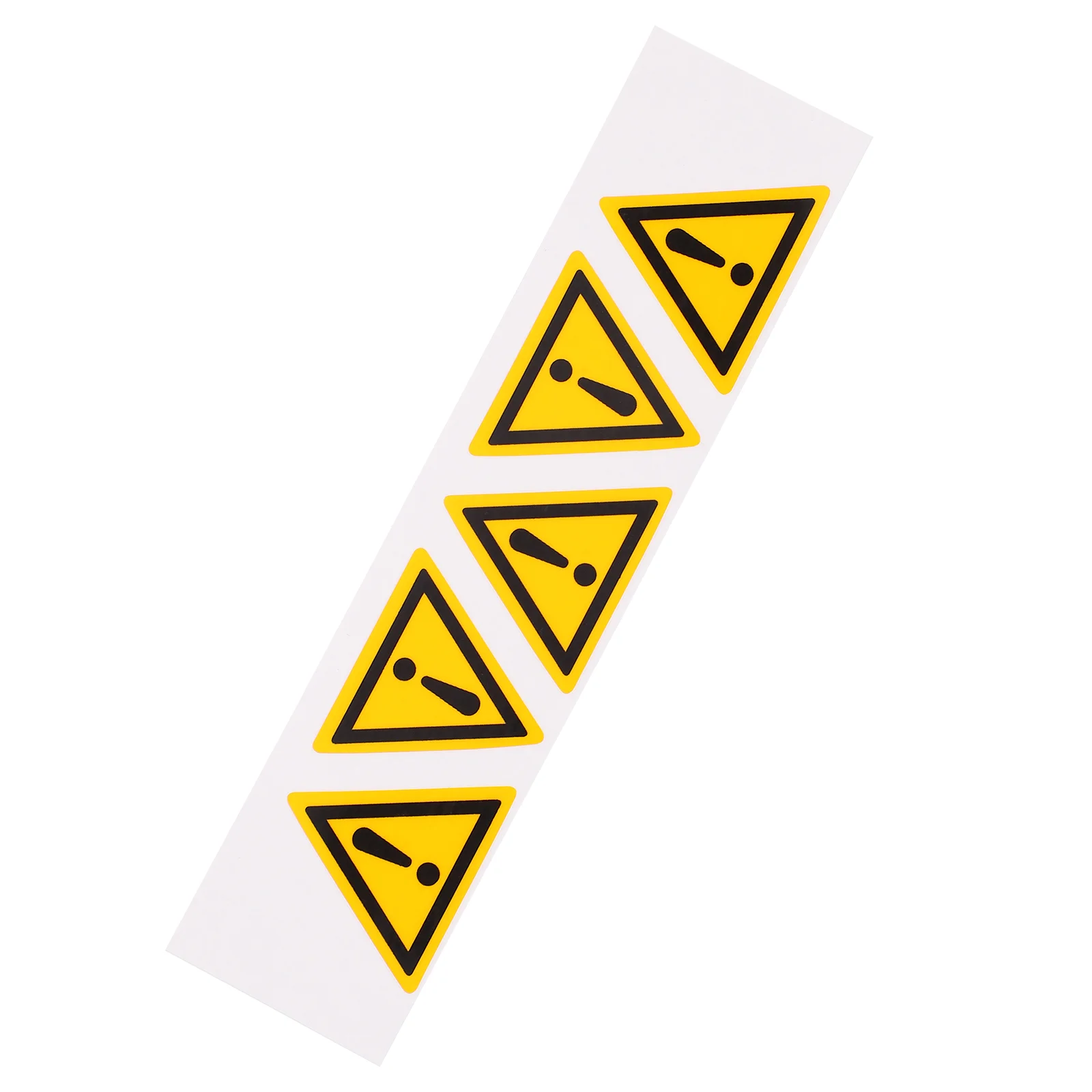 5 Pcs Safety Warning Labels Triangle Exclamation Mark Sticker for Stickers Car Adhesive Sign Signs Pp Synthetic Paper