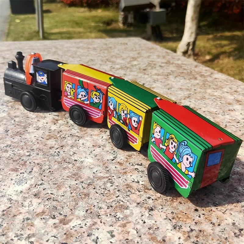 

Metal Tin Train Car Robot Mechanical Toys Funny Classic Collection Retro Clockwork Wind Up Toy Walking Kids Christmas Gift