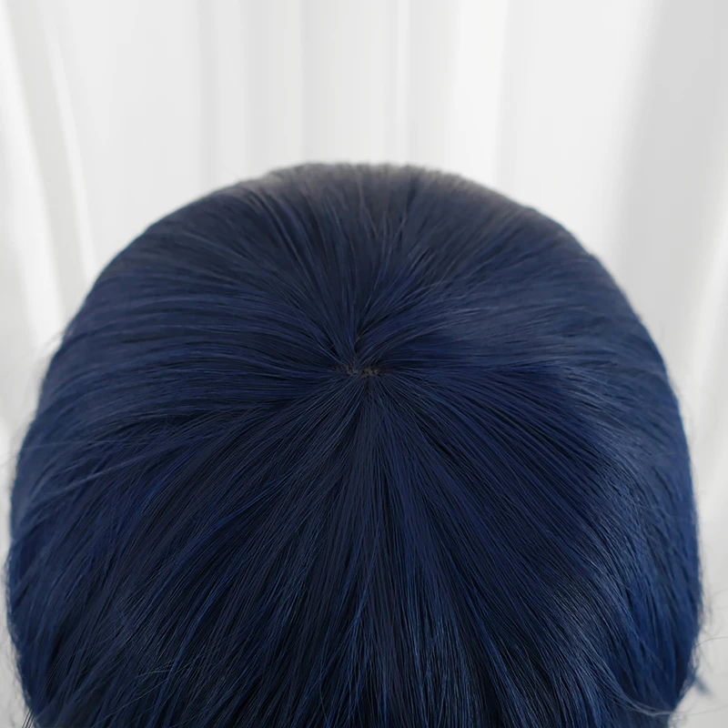 Peruka do cosplayu ROLECOS z gry LOL, Lisica z dziewięcioma ogonami Ahri, 100 cm, ciemnoniebieska, peruki damskie, włosy syntetyczne odporne na ciepło