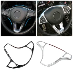 Carbon Fiber Color For Mercedes Benz A B C E CLA CLS GLA GLC GLE GLS Class 2016 2017 2018 Car Steering Wheel Decorate Frame Trim