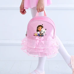 Gabby Dollhouses Girl Cartoon Cute School Bag Kawaii Print Princess Backpack Kids Anime Creative Schoolbag accessories Gift 2024