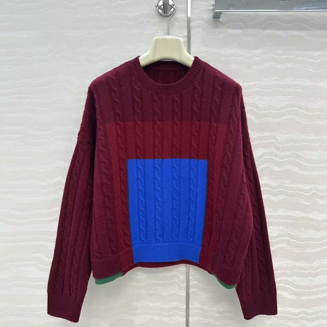 

Women's cashmere sweater autumn and winter new high-quality knitted long sleeved round neck sweater