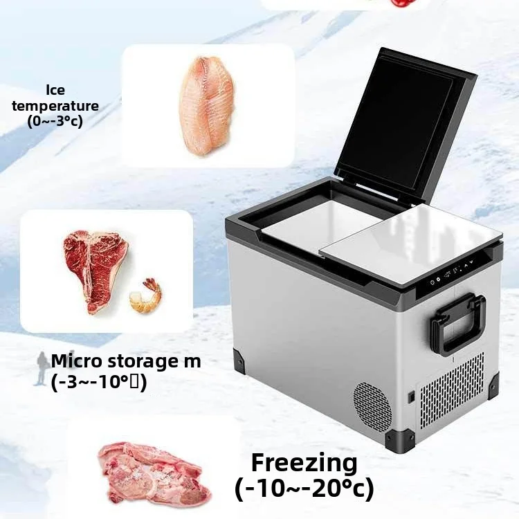 12V 24V Portable Rechargeable 35L Car Fridge Mini Compressor Camping Freezer Small Refrigerator for Van Life Travel