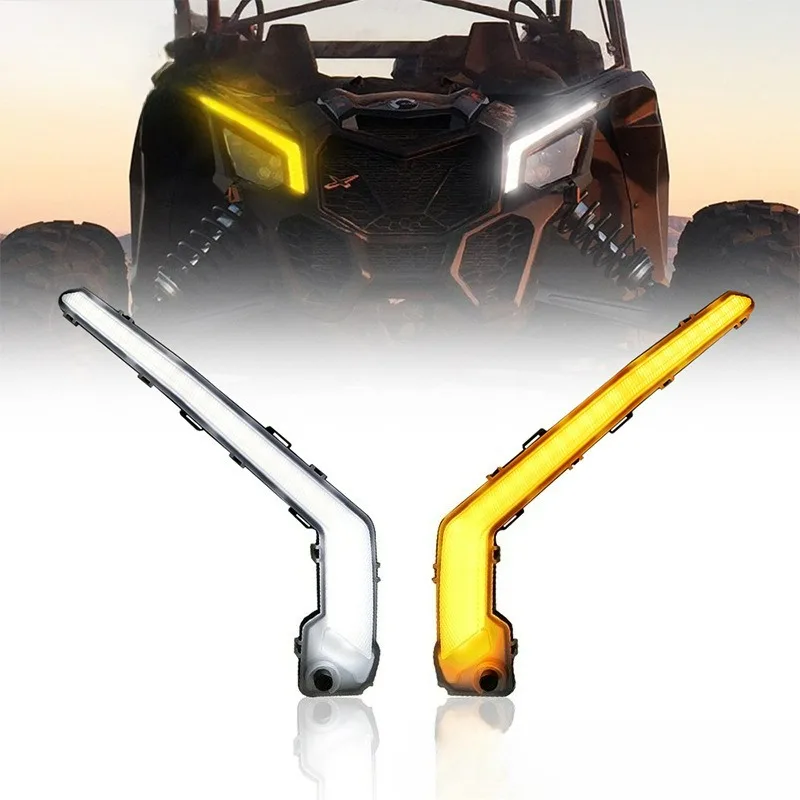 Poer Can-Am Maverick X3 XDS XRS Max Turbo светодиодный передний указатель поворота DRL Lights R 2017-2022 # 710004994 & 710004995
