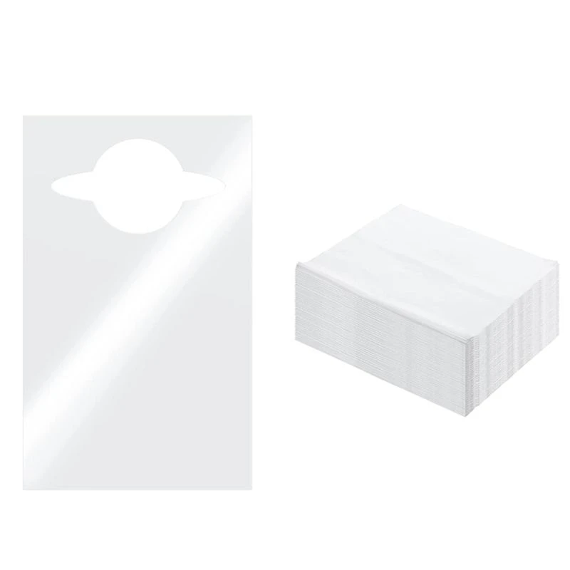 Disposable Plastic Adult Bibs 100 Pcs For Elderly For-Eating Single Use Dining Clothing Protectors