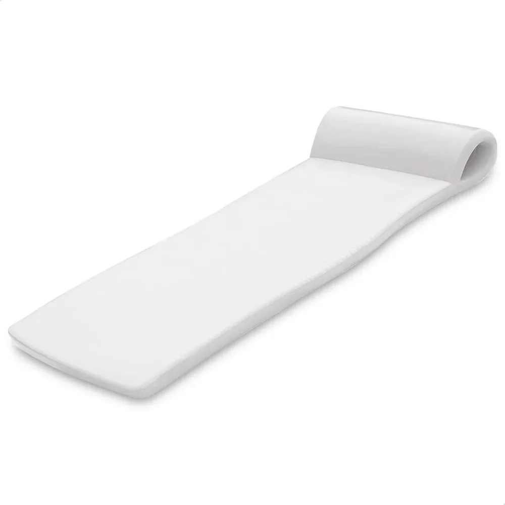 Sunsation Swimming Pool Float Mat Adult Lounger with Built-in Roll Pillow