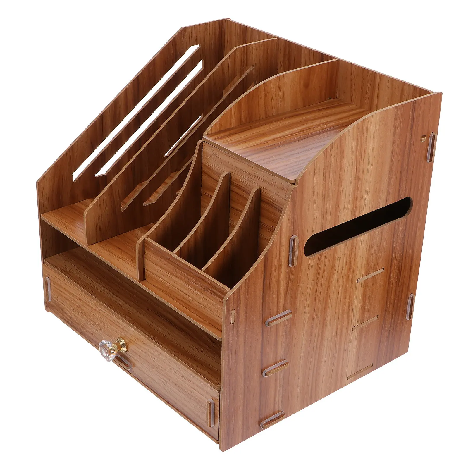 1Pcs Multifunctional Wooden Drawer Storage Box Smooth Surface Burr Free Desktop Organizer for Cosmetics Jewelry Sundries Table