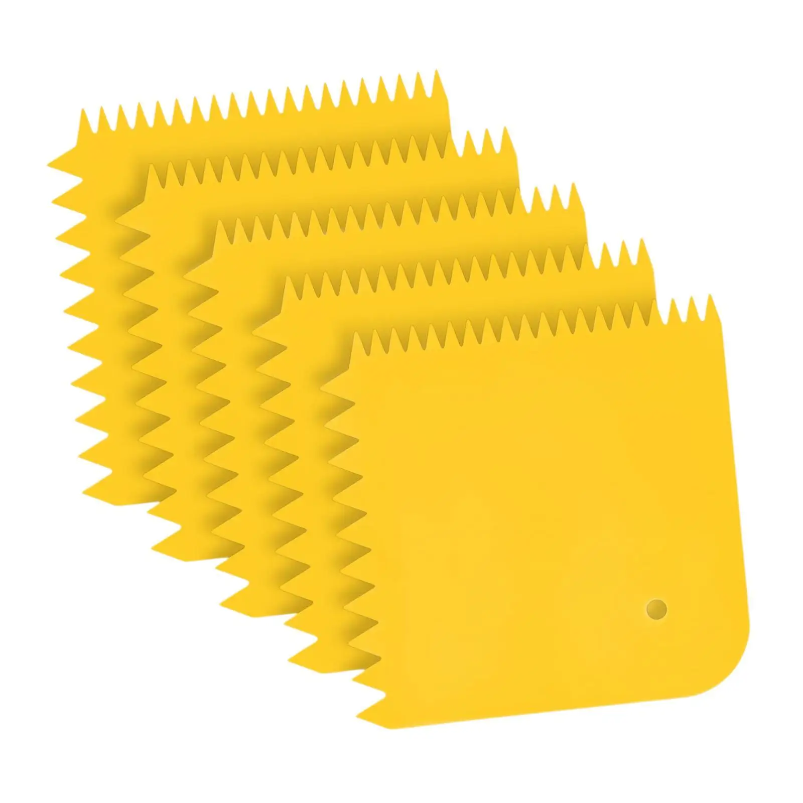 Notched Glue Applicator Plastic Adhesive Spreader Multifunctional Silicone Scraper for Epoxy Paste Filling and DIY Projects