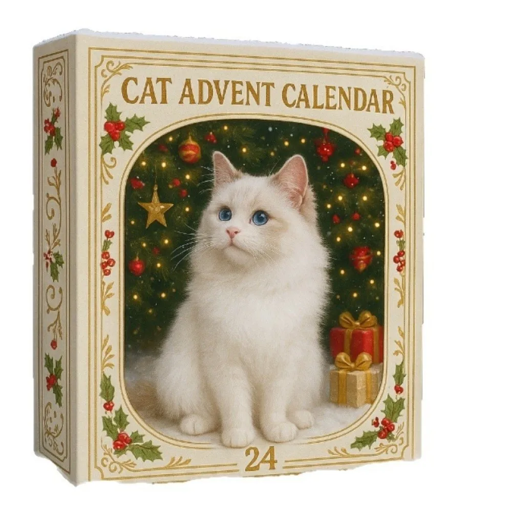 

Cute Kitten Advent Calendar 2D Acrylic Christmas Decoration Christmas Countdown Calendar Cat Lovers Gift 24 Days
