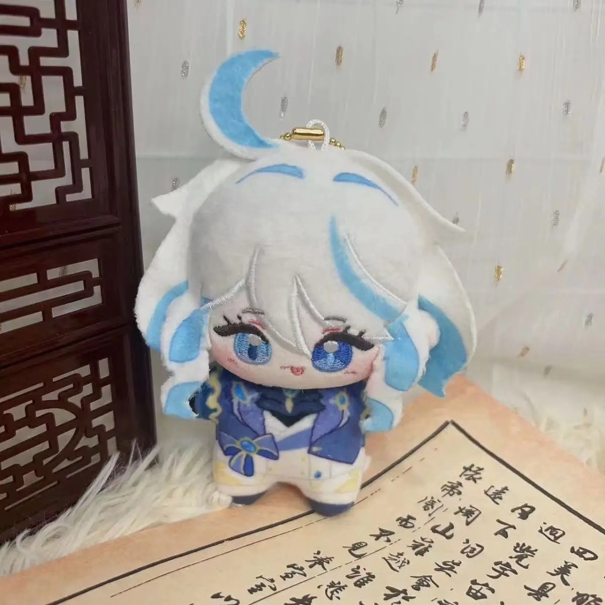 Genshin Impact Focalors Cute Figure Plush Stuffed Cotton Doll Backpack Pendant Boy Girl Toys Keychain Gift LY
