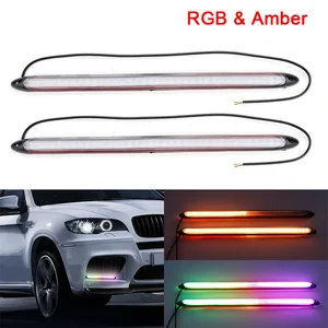 Tag des LED -Autos, wasserdichte, sequentielle Fluss, Gelb, Rücken, Weiß oder RGB, Tageslicht im Freien, Scheinwerfer, 2pcs 8 Hauptverkäufe LED -Leuchten LED - №7