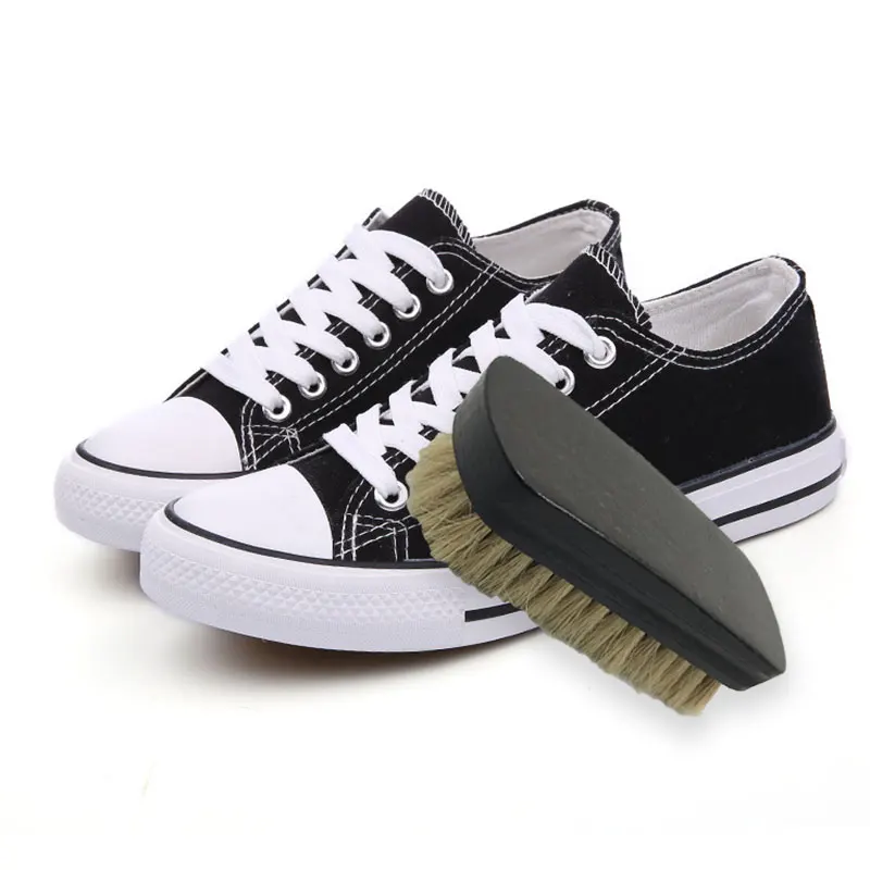 Pig Bristles Shoe Brush For Slippers sneaker brush Shoes Cleaning Brushes Boot Brush Cleaner Wood Handle Useful cepillo zapatos