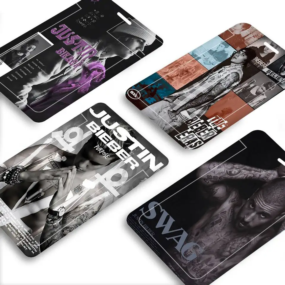 Singer J-Justin B-Bieber Unisex Card Cover Women Lanyard Work ID