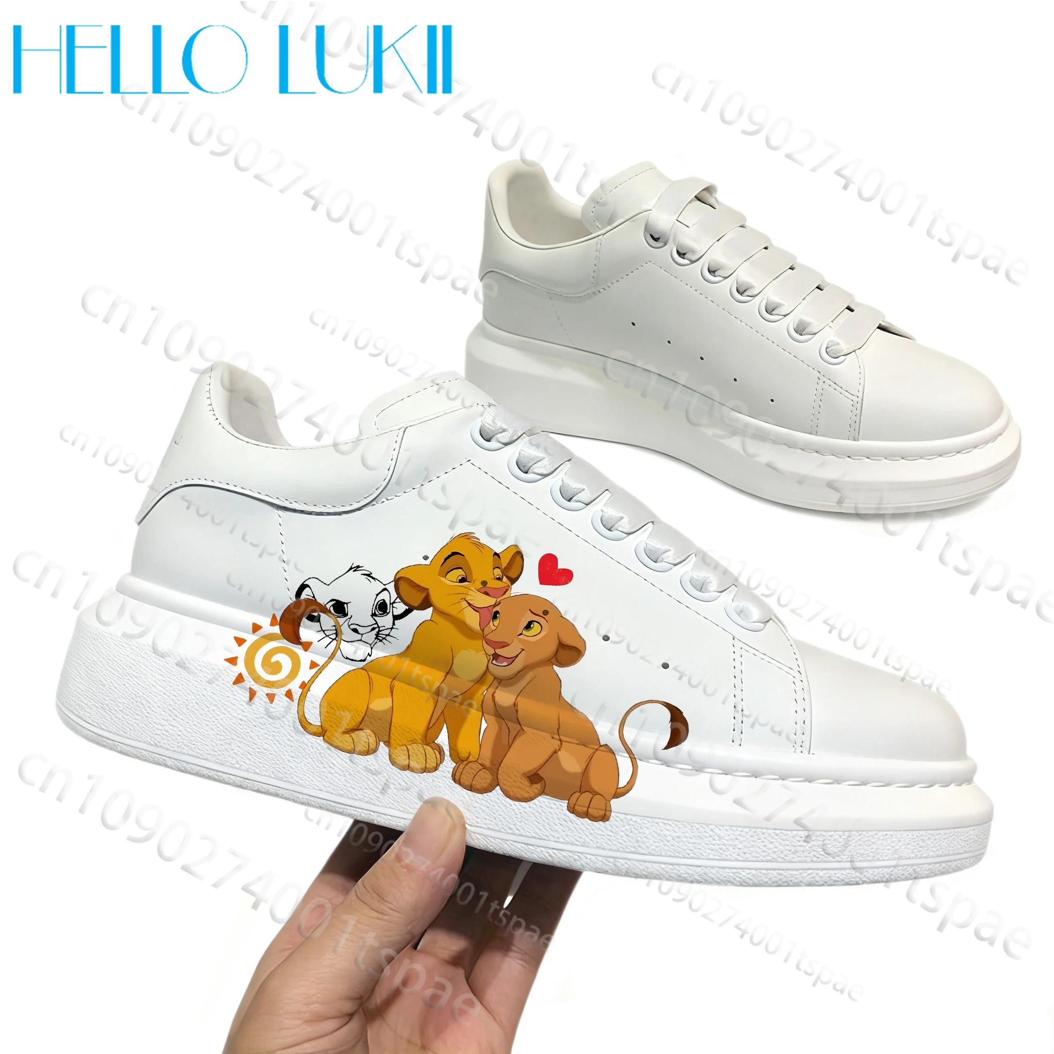 

Белые туфли для скейтбординга для детей и взрослых, мужская и женская пара, обувь из искусственной кожи с мультяшным принтом, подарок для мальчиков и девочек