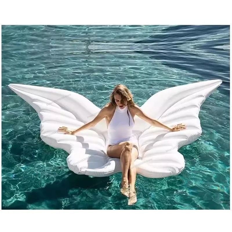 For Thickened, Inflatable Angel Wing Swimming Ring, Water Butterfly, Floating Bed