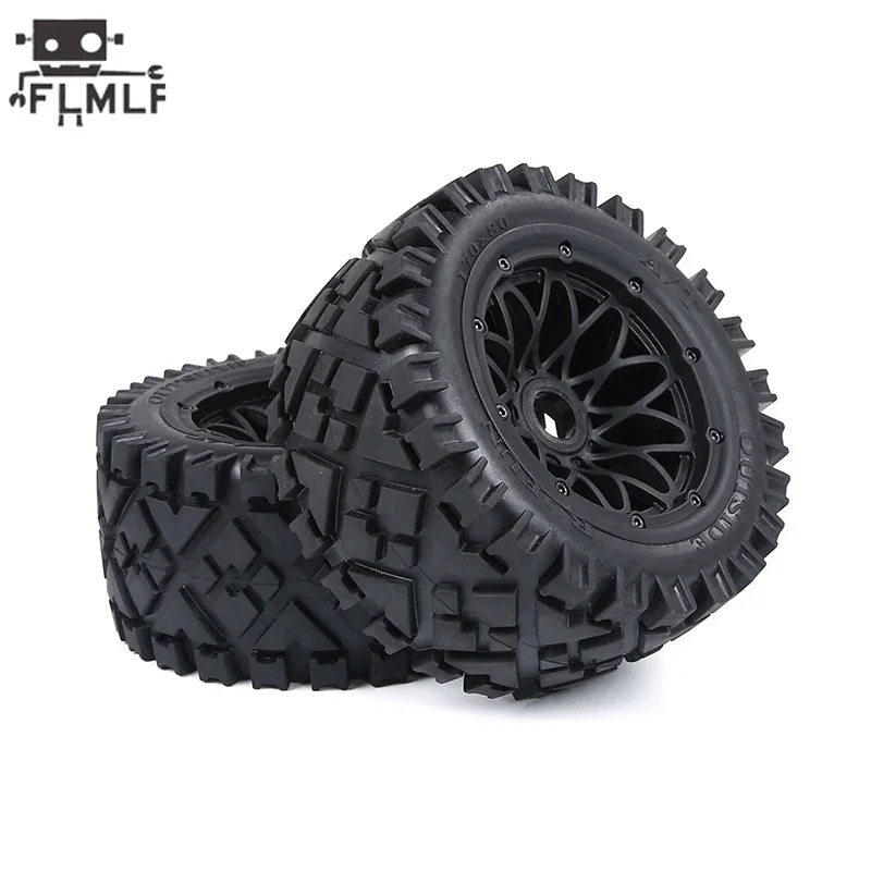 All-terrain Reticulated Wheel Hub Rear tire Assembly Fit for 1/5 HPI ROVAN KINGMOTOR BAJA 5B Ss Truck Parts