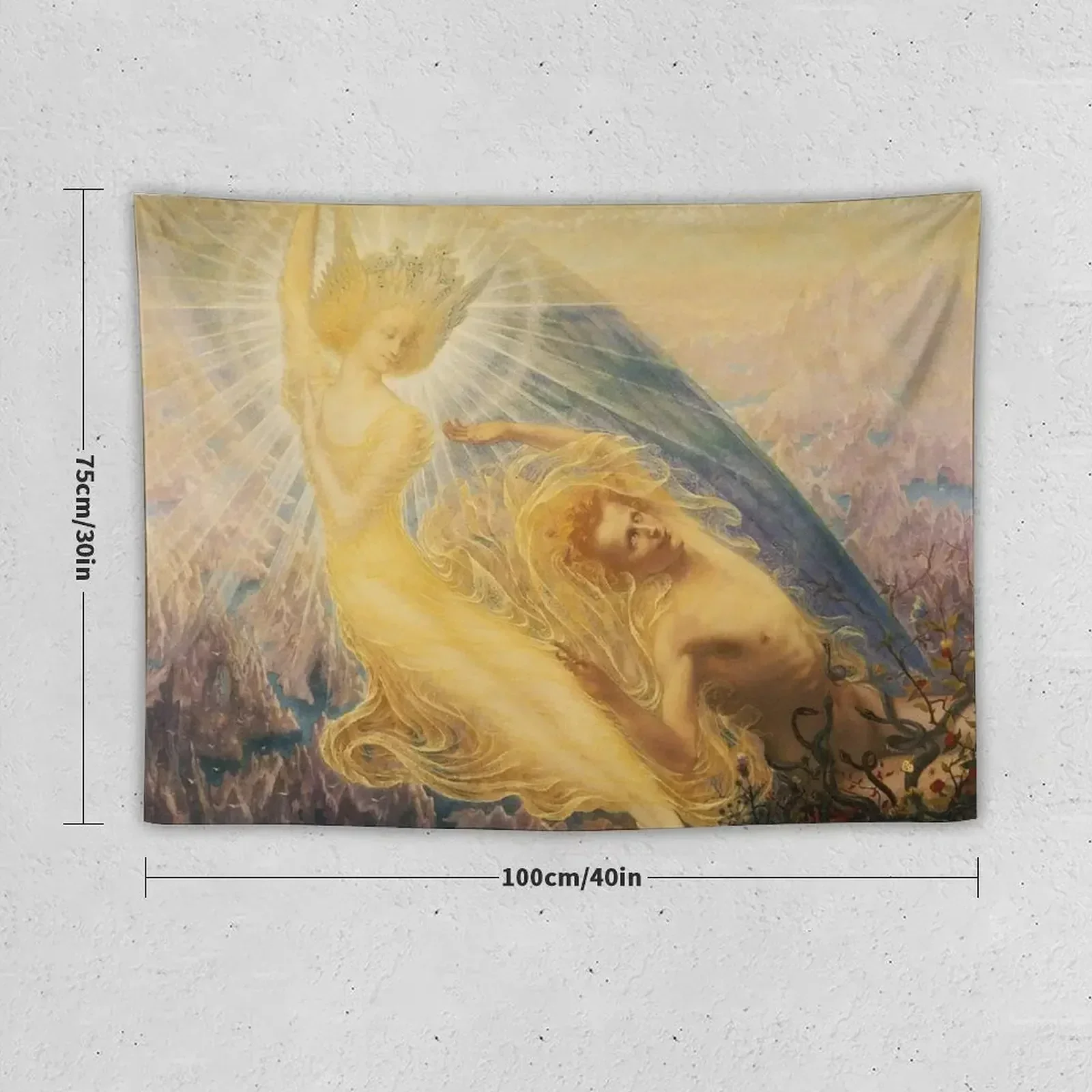 Angel of Splendors - Jean Delville Tapestry House Decoration Decorations For Room Tapestry