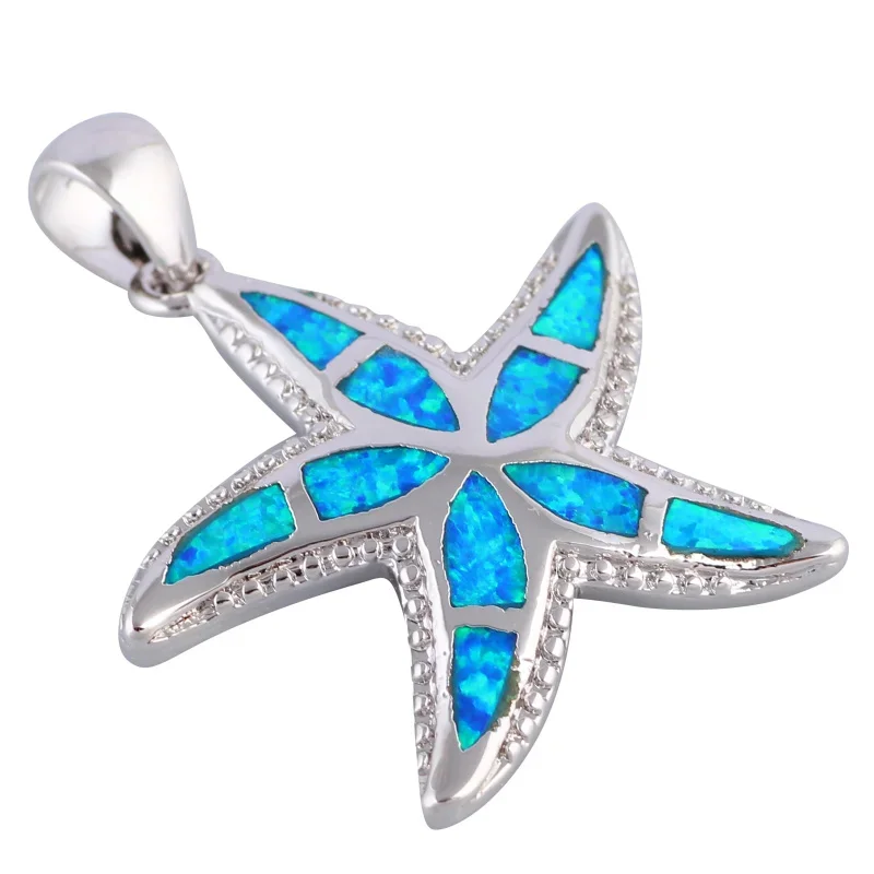 JLP984  Lovely Miniature Patrick Star Pendant  Necklace Opal Fine Jewelry for Women Gifts