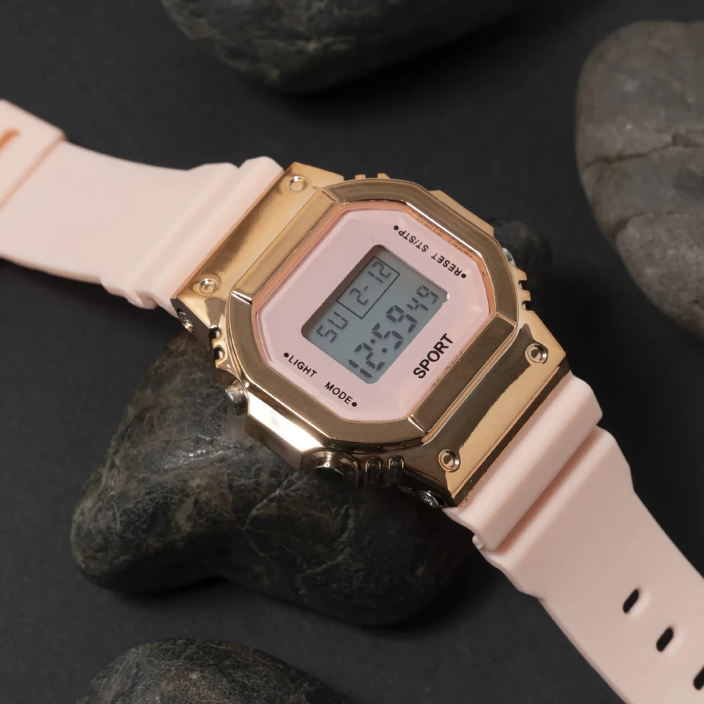 

Спортивные электронные часы для женщин и девочек, цифровые наручные часы для школьников, квадратные часы Reloj Digital Relojes Para Damas