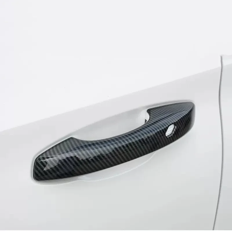 Car Door Handle trims Chrome Interior Accessories Carbon Fiber for Changan CS75 PLUS  2021 2022 2023 2024