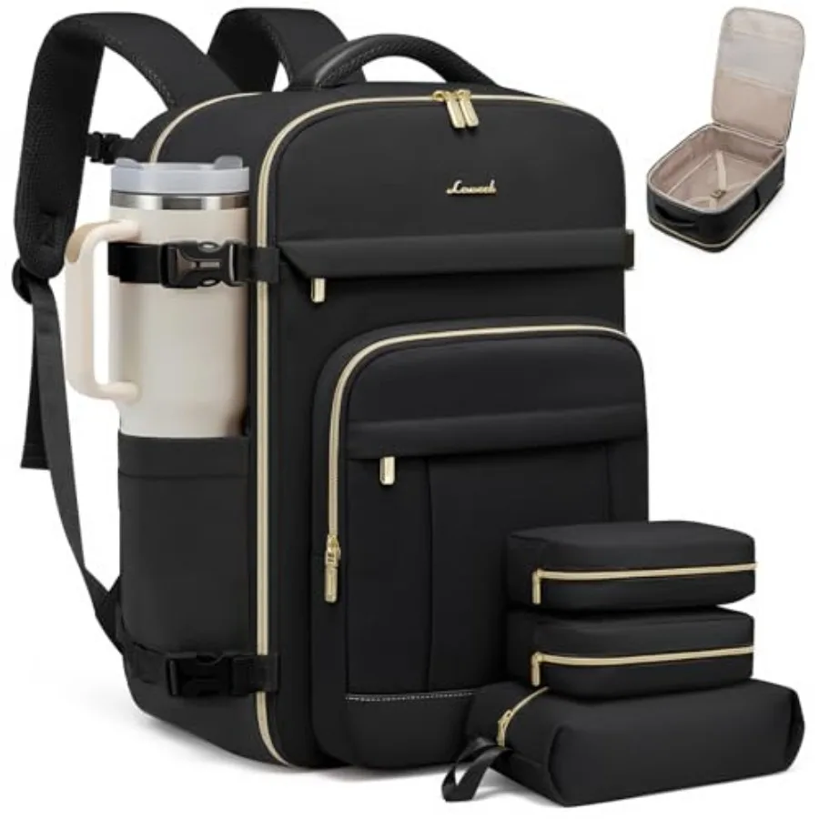 

Travel Backpack for Women and Men - 17.3 Inch Carry On Backpack and Personal Item Backpack for Airlines Spacious and Durable De