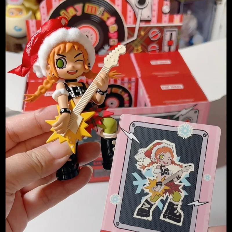 Figur Popmart Lil Peach Riot Holiday Mixtape Series Asli Blind Box Boneka Lucu Hadiah Natal Dekorasi Rumah Mainan Trendi