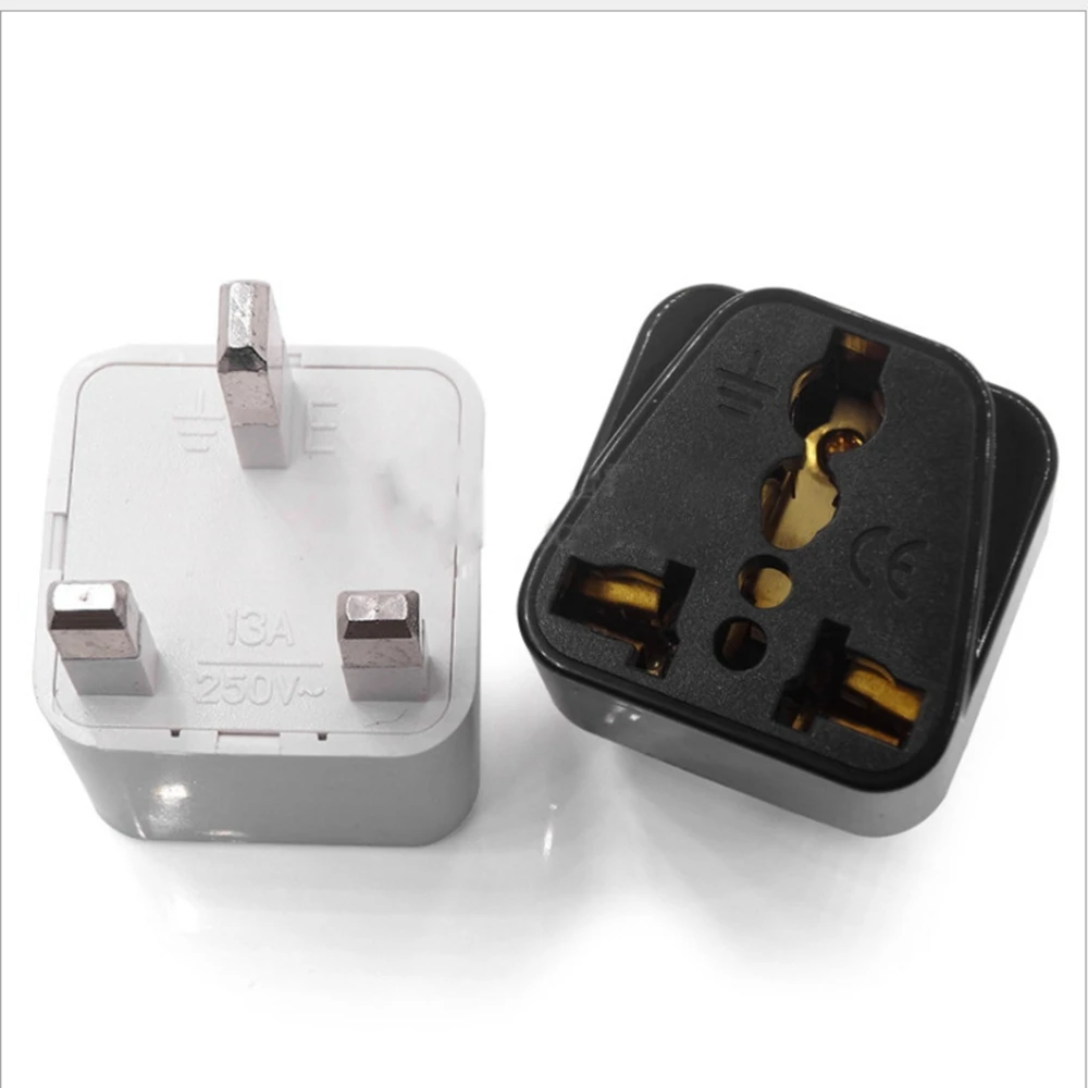 UK Plug Travel Adapter Grounded Universal Plug for US To Class G Countries UK Ireland Hong Kong and More 5 Pack White