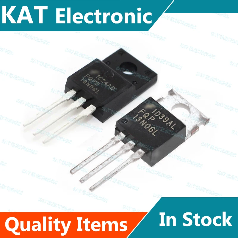 FQP13N06L TO-220, FQPF13N06L TO-220F 60V LOGIC n-channel MOSFET, lote de 5 unidades