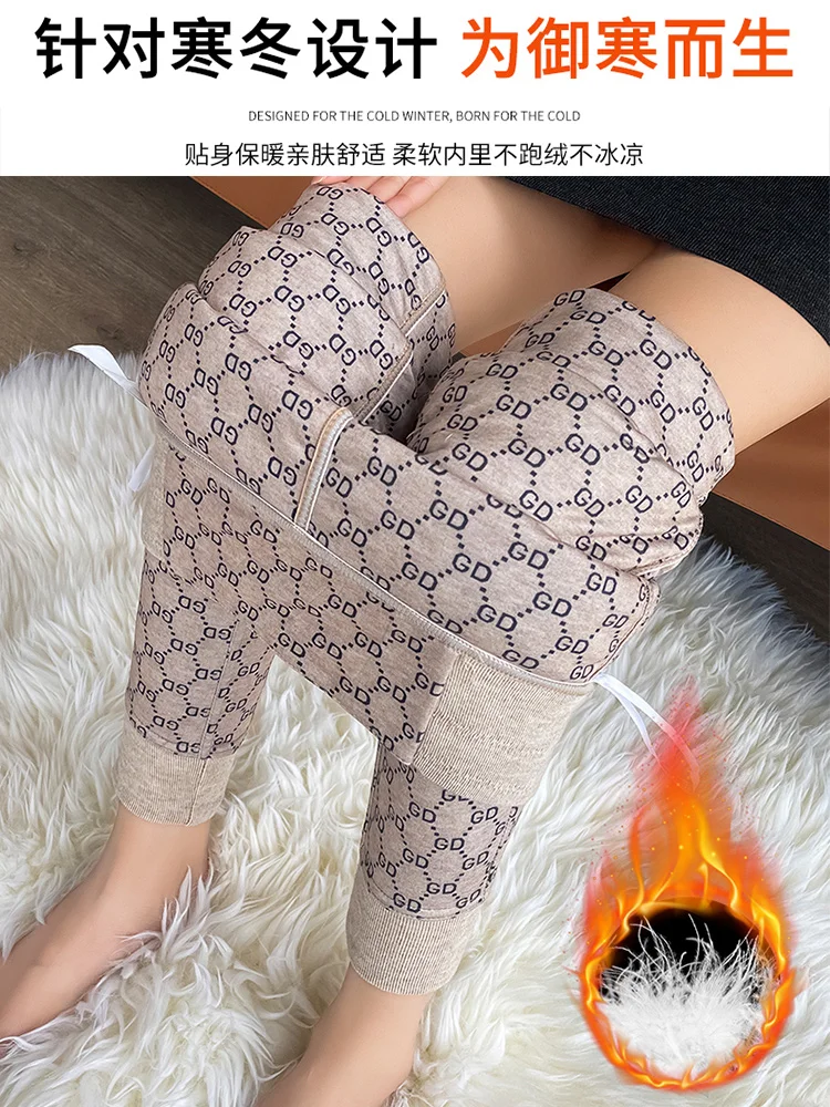 ارتداء أسفل السراويل داخل بطانة المرأة، شتاء جديد بطة بيضاء أسفل سميكة الدافئة طماق Pantalones De Mujer