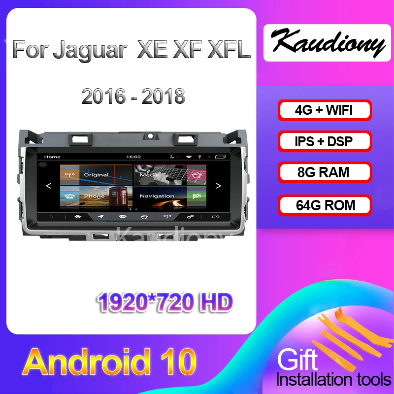 

Kaudiony 10.25" Android 10 For Jaguar XF XE XFL Car DVD Multimedia Player Auto Radio Automotivo GPS Navigation 4G DSP 2016-2018