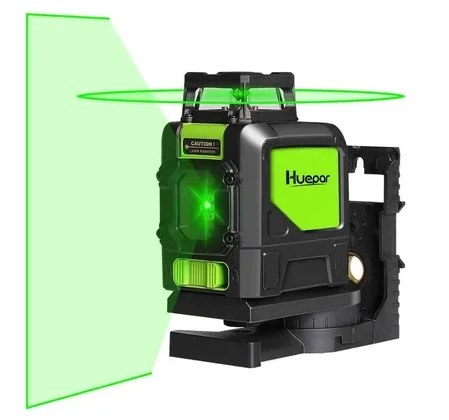 Huepar 901CG Green Beam Cross Laser Self-leveling 360 Coverage Laser Level