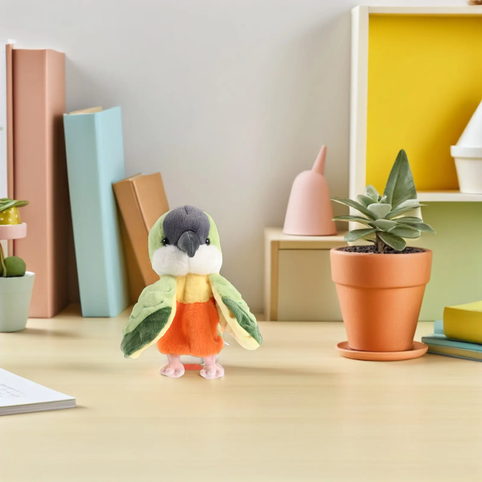 

Мягкая плюшевая кукла-перчатка попугай для малышей, для рассказывания историй, обучения, дошкольного театра, игр на Рождество и Хэллоуин